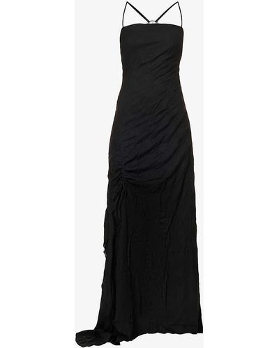 Daily Paper Ramoja Branded-hardware Woven Maxi Dress - Black