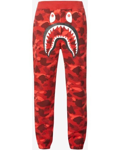 BAPE Mix Camo Shark Crazy Slim Sweat Pants Multicolor - Novelship