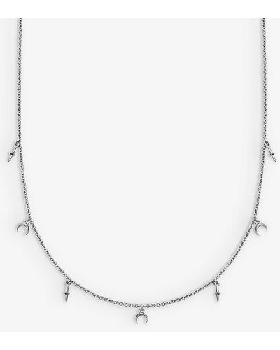 Astley Clarke Luna Cresent Station Sterling-silver Necklace - Metallic