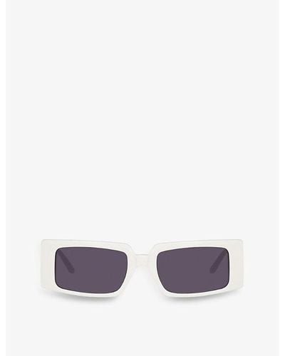 Magda Butrym Magda11c2sun Contrasting Rectangular Acetate Sunglasses - White
