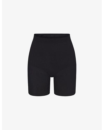 Skims Sculpt Fitted Stretch-woven Shorts Xx - Black