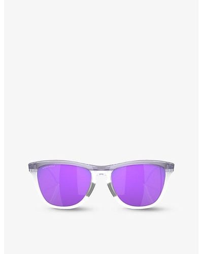 Oakley Oo9289 Frogskins Hybrid Rectangle-frame Acetate Sunglasses - Purple