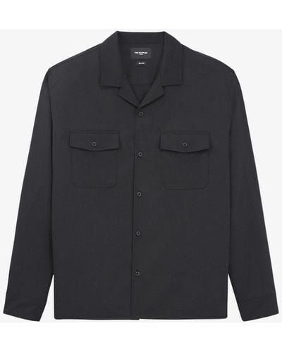 The Kooples Camp-collar Stretch-woven Shirt - Multicolor