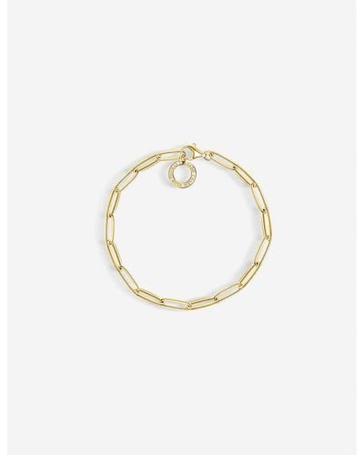 Thomas Sabo Paper Clip Chain 18ct Gold Charm Bracelet - Metallic