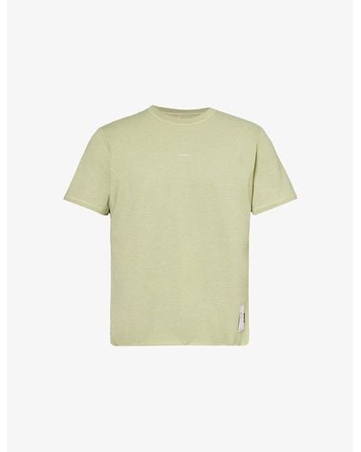 Satisfy Softcelltm Cordura® Climb Brand-patch Cotton-blend Jersey T-shirt - Green