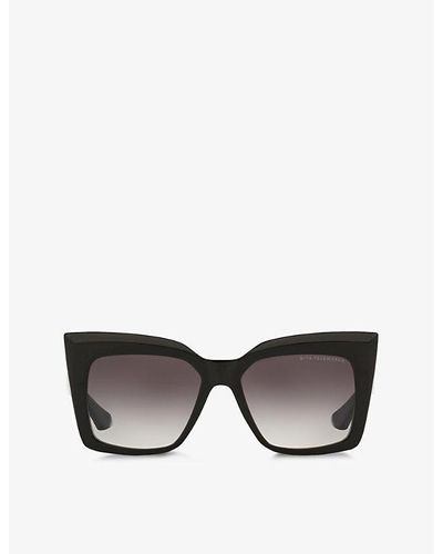 Dita Eyewear Dts704-a-01-z Telemaker Square-frame Acetate Sunglasses - Black