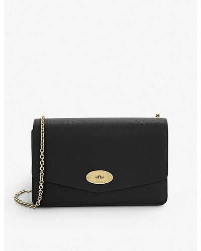 Mulberry Darley Small Grained-leather Clutch Bag - Black