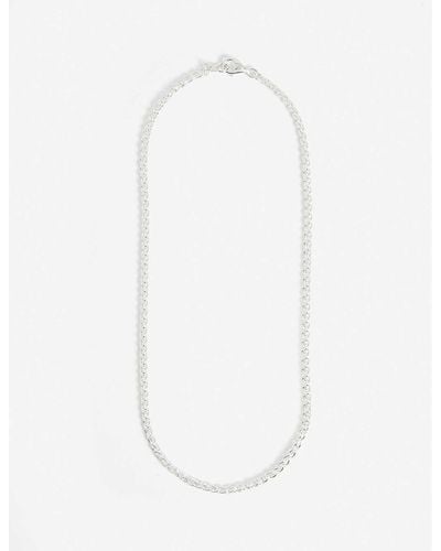 Hatton Labs Classic Rope Sterling Silver Necklace - White