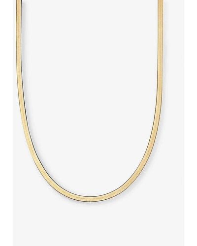 Astley Clarke Celestial Snake-chain 18ct Yellow Gold-plated Vermeil Sterling-silver Necklace - White