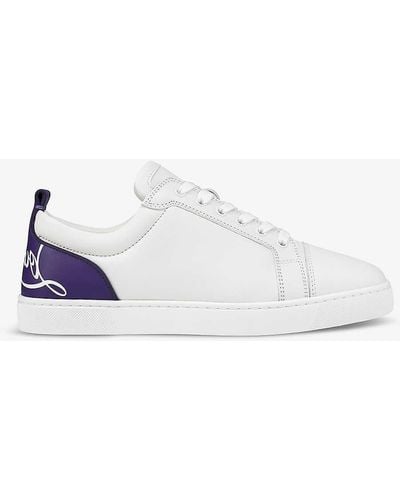 Christian Louboutin Fun Louis Junior Leather Low-top Trainers - White