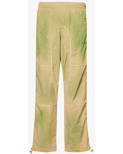 Kidsuper Gradient Tech High-rise Relaxed-fit Straight-leg Woven Trousers - Yellow