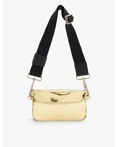AllSaints Zoe Metallic-leather Cross-body Bag