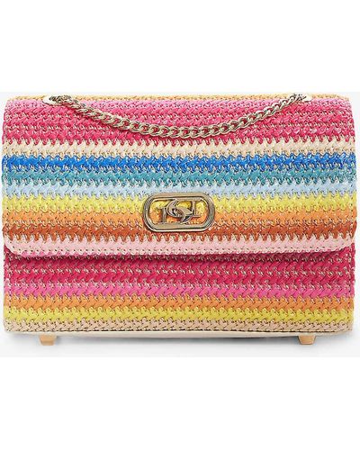 Dune Dinkydellsie Striped Woven Shoulder Bag - Red