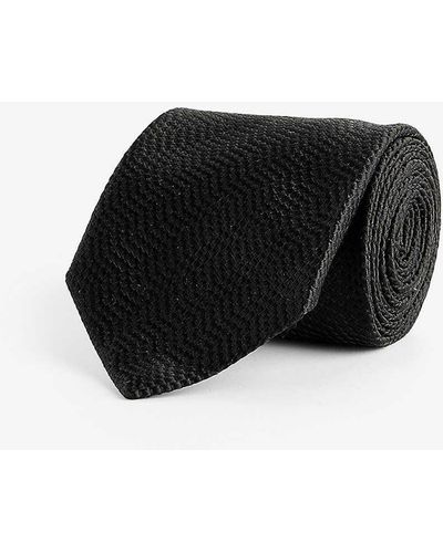 Tom Ford Wide-blade Keeper-loop Silk Tie - Black