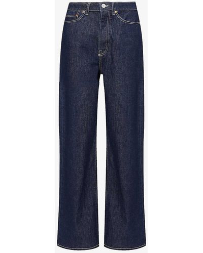 Samsøe & Samsøe Shelly High-rise Organic-denim Jeans - Blue