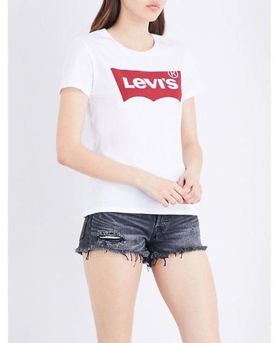 Levi's The Perfect Cotton-jersey T-shirt - White