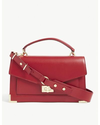 The Kooples Emily Leather Shoulder Bag - Red