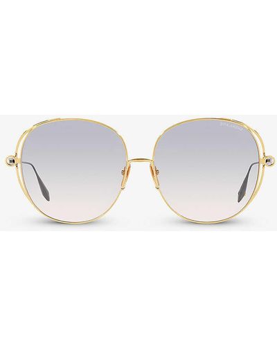 Dita Eyewear D4000431 Arohz Round-frame Metal Sunglasses - White