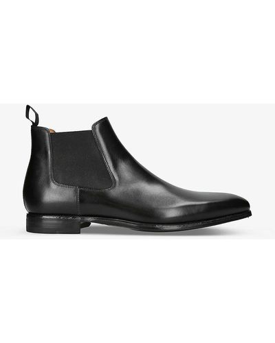 Magnanni Shaw Leather Chelsea Boots - Black