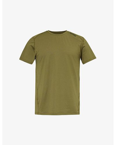 Björn Borg Athletic Brand-print Stretch Recycled-polyester T-shirt - Green