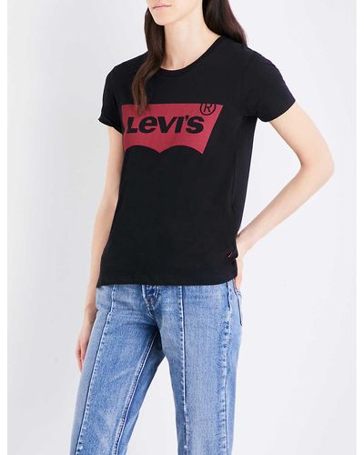 Levi's The Perfect Cotton-jersey T-shirt - Blue