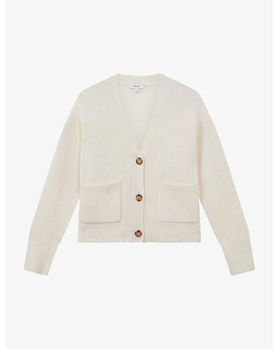 Reiss Juni Relaxed-fit Wool-blend Cardigan X - White