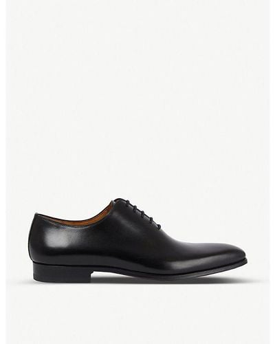 Magnanni Wholecut Leather Oxford Shoes - Black