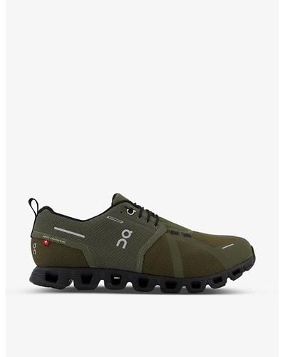 On Shoes Cloud 5 Waterproof Low-top Mesh Sneakers - Green