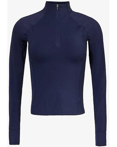 ADANOLA Ultimate Stretch-recycled Polyamide Top X - Blue