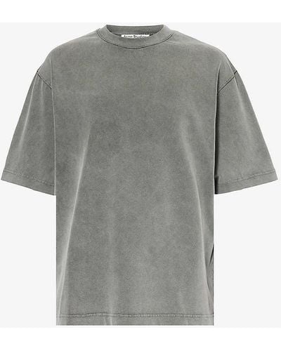 Acne Studios Extorr Logo-appliqué Cotton-jersey T-shirt - Grey