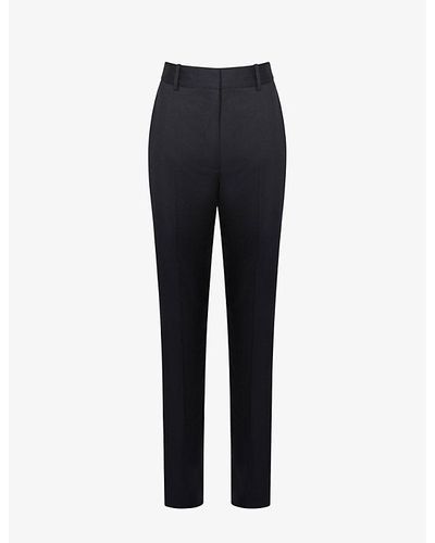 Reiss Haisley Slim-leg Wool-blend Pants - Blue