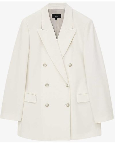 JOSEPH Chapone Double-breasted Stretch-woven Jacket - White