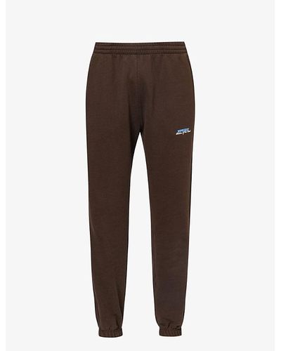 Represent Patron Of The Club Brand-print Cotton-jersey jogging Bottoms X - Brown