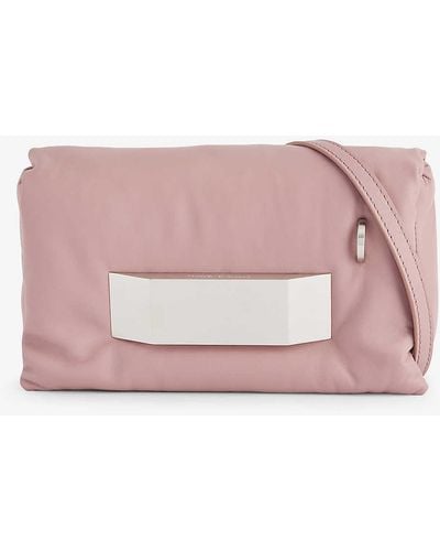 Rick Owens Griffin Logo-plaque Padded Leather Bag - Pink