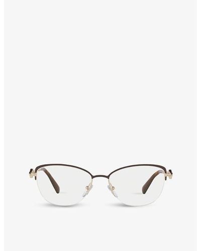 BVLGARI Bv2210b Metal Cat-eye Glasses - White