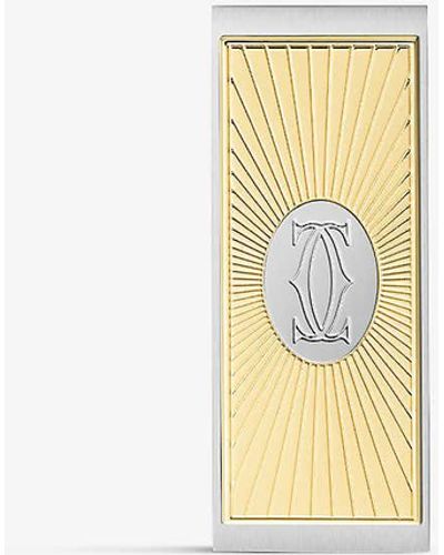 Cartier Double C Palladium-plated Stainless-steel Money Clip - White