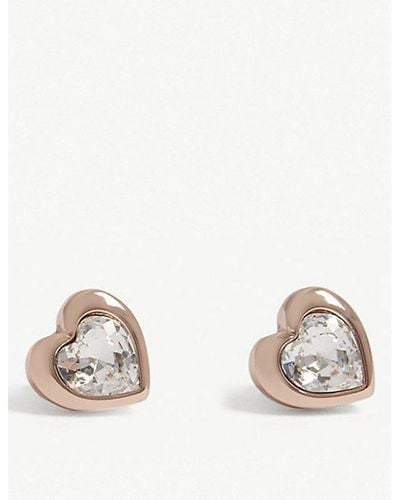 Ted Baker Crystal Heart Earrings - Multicolour
