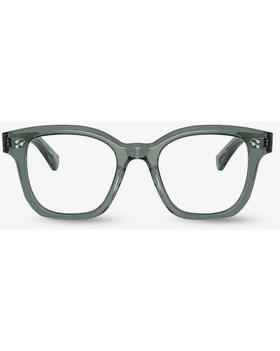 Oliver Peoples Ov5525u Square-frame Acetate Optical Glasses - Green
