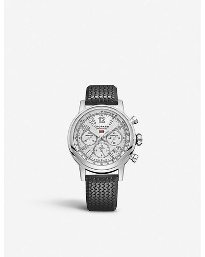 Chopard Mille Miglia Classic Chronograph Stainless Steel And Rubber Watch - White