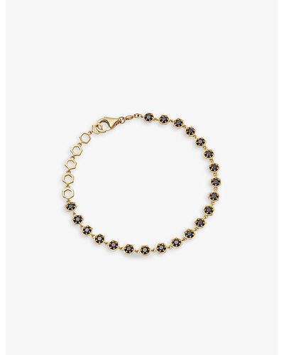 Astley Clarke Deco 18ct Yellow Gold-plated Vermeil Sterling Silver And Spinel Bracelet - Metallic