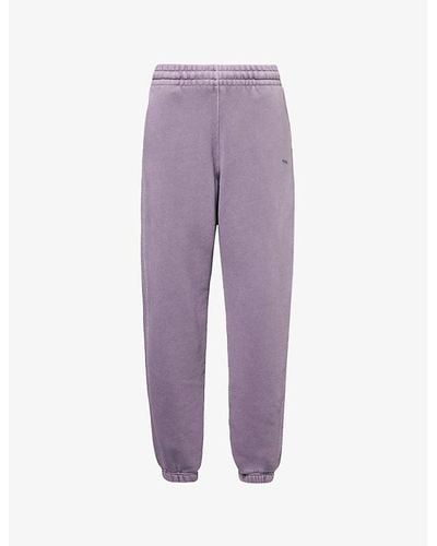 GYMSHARK Everywear Comfort Logo-print Relaxed-fit Cotton-jersey jogging Bottoms X - Purple
