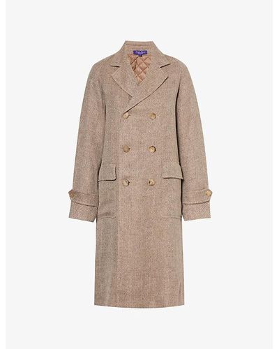 Ralph Lauren Lucian Double-breasted Linen Coat - Natural