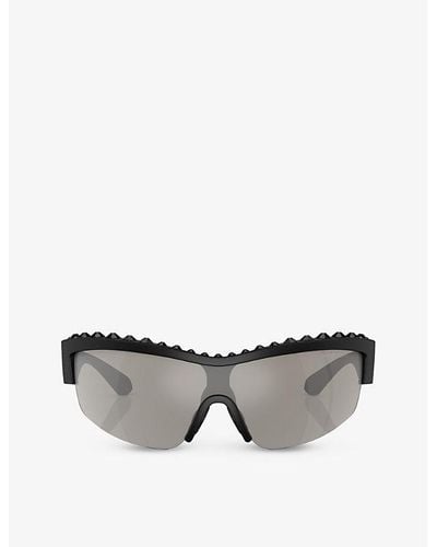 Swarovski Sk6014 Branded Irregular-frame Acetate Sunglasses - Gray