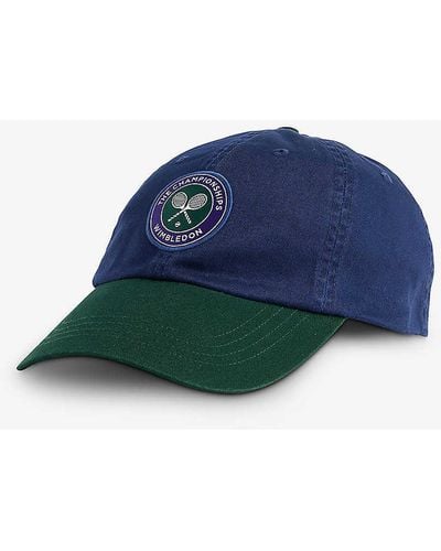 Polo Ralph Lauren X Wimbledon Logo-patch Cotton-twill Baseball Cap - Blue