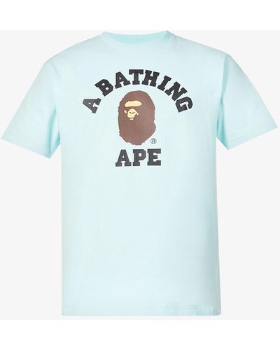 A Bathing Ape College Graphic-print Cotton-jersey T-shirt - Multicolor