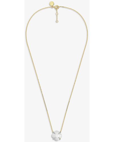 The Alkemistry Morganne Bello Victoria 0.060 Diamonds And Mother-of-pearl 18ct Yellow-gold Necklace - White
