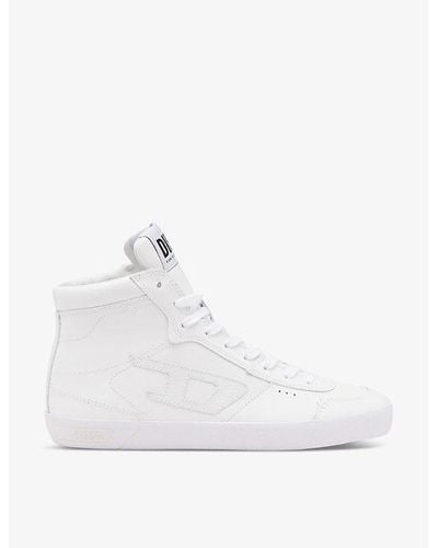 DIESEL S-leroji Mid Leather High-top Sneakers - White