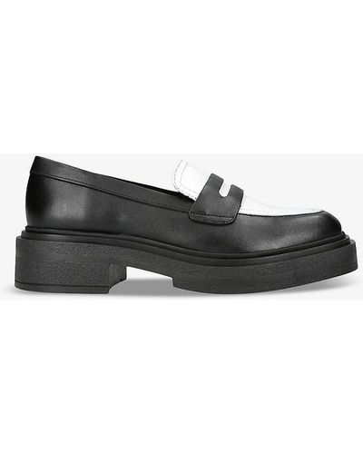 Steve Madden Charley Two-tone Leather Loafers - Black