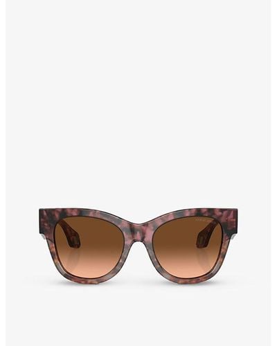 Giorgio Armani Ar8195u Square-frame Acetate Sunglasses - Brown