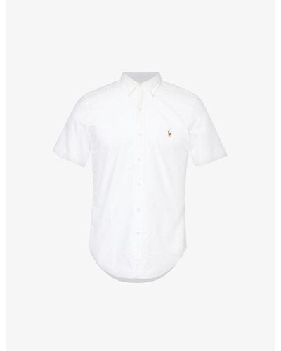 Polo Ralph Lauren Logo-embroidered Cotton-oxford Shirt - White